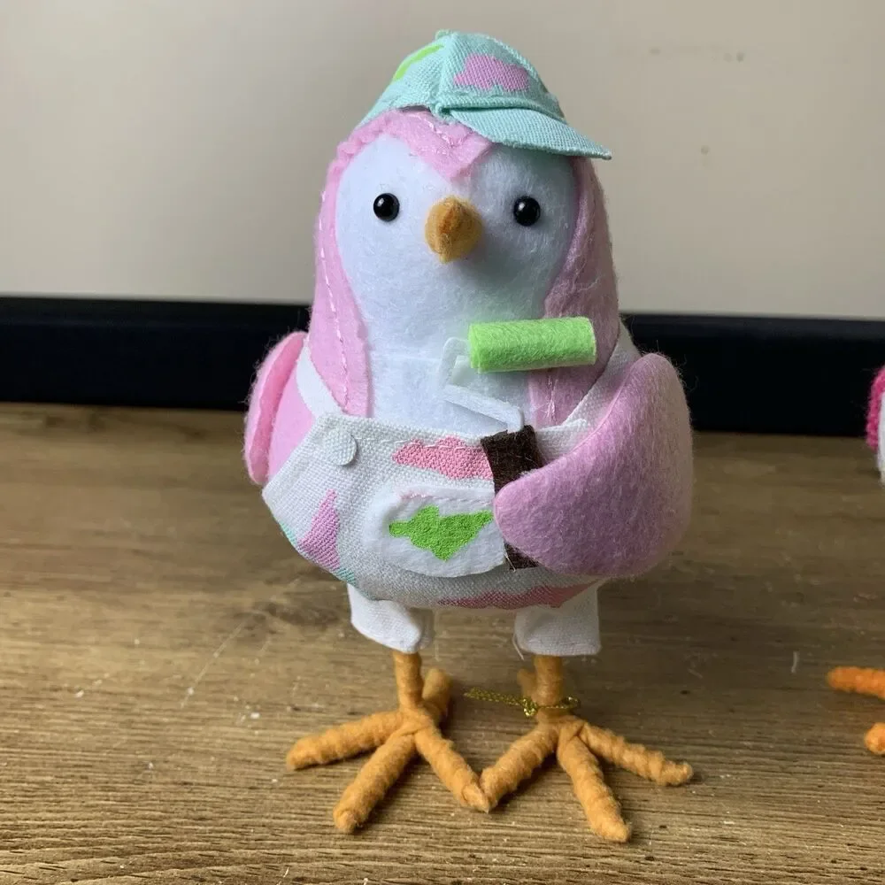 Featherly Friends Felt Bird Set of 2 Spritz Scribble & Hue Decor